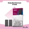 Close-up of Ruby Menthol JUUL 2 Pod for JUUL 2 Device