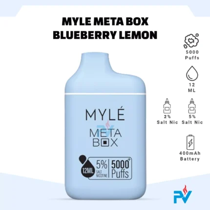 Myle Meta Box Blueberry Lemon Disposable Device