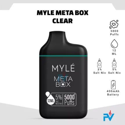 Myle Meta Box Clear Disposable Device in UAE