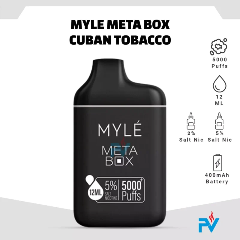 Myle Meta Box Cuban Tobacco Disposable Device