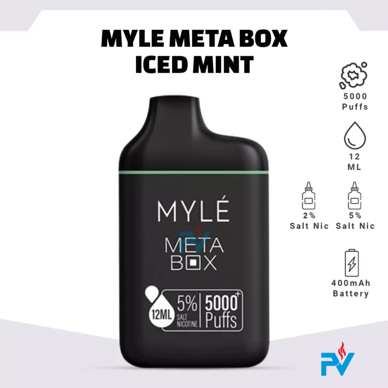 Myle Meta Box Iced Mint Disposable Device