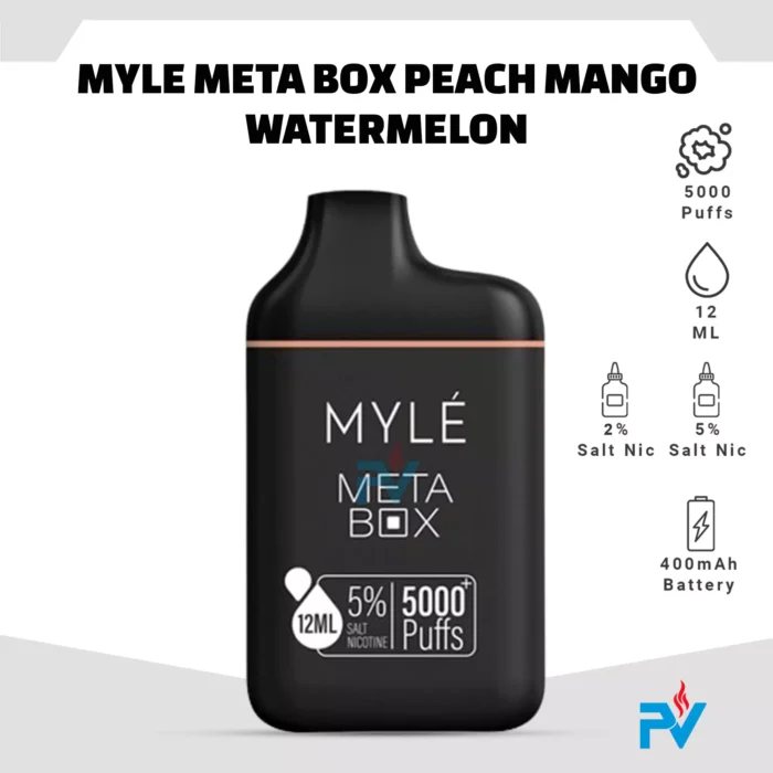Myle Meta Box Peach Mango Watermelon Disposable Device