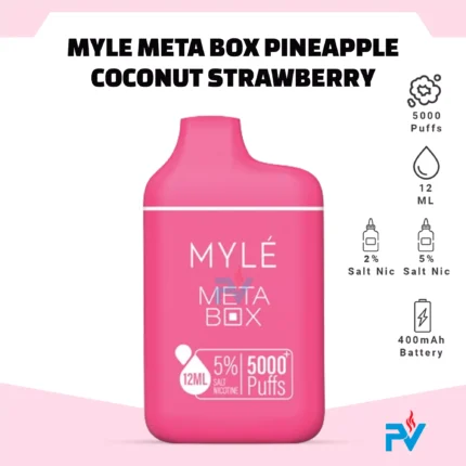 MYLE Meta Box Pineapple Coconut Strawberry Disposable Device