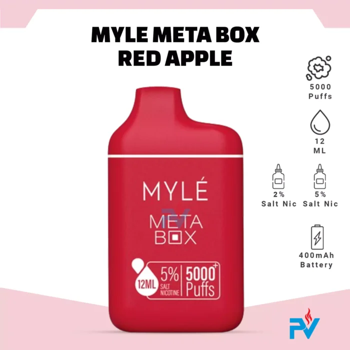 Myle Meta Box Red Apple Disposable Device in UAE