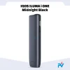 Deep charcoal black aluminum body on all-in-one IQOS ILUMA i ONE Midnight Black