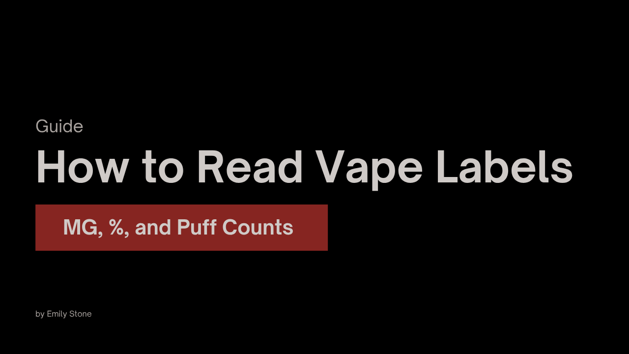 How to Read Vape Labels: Understanding MG, %, and Puff Counts