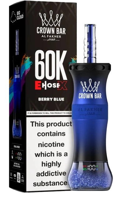 Buy Al Fakher Crown Bar Berry Blue Mega Max 40000 Puffs in Dubai