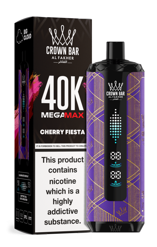 Al Fakher Crown Bar Cherry Fiesta Mega Max 40000 Puffs