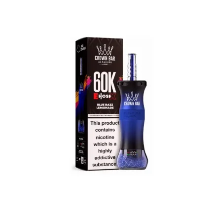 Al Fakher Crown Bar E Hose 60000 Puffs Blue Razz Lemonade disposable vape device