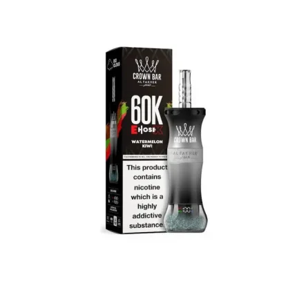 Al Fakher Crown Bar E-Hose 60000 Puffs Watermelon Kiwi vape device in Dubai.