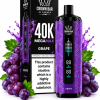Al Fakher Crown Bar Mega Max Grape flavor vape with rechargeable battery and adjustable airflow in UAE