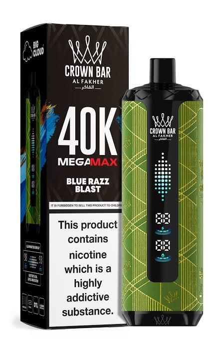 Al Fakher Crown Bar Blue Razz Blast Mega Max 40000 Puffs