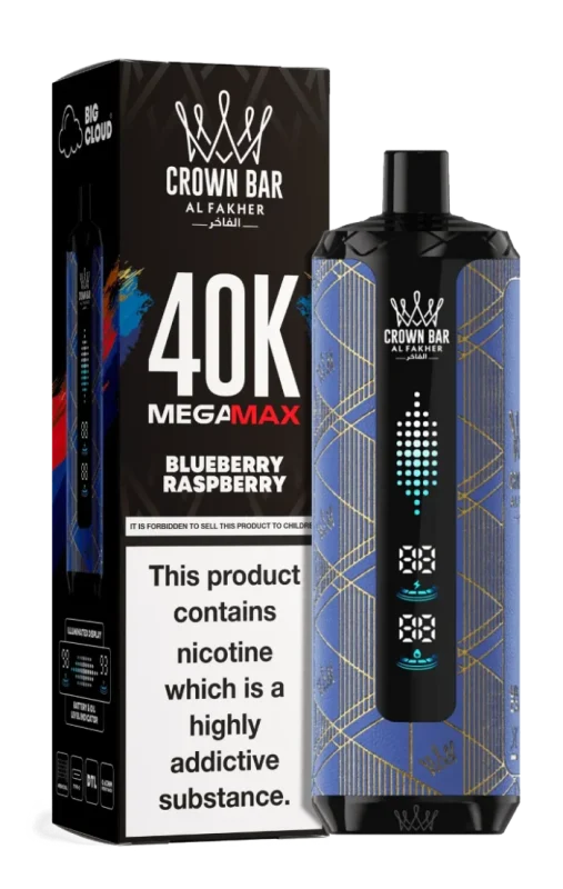 Al Fakher Crown Bar Blueberry Raspberry Mega Max 40000 Puffs