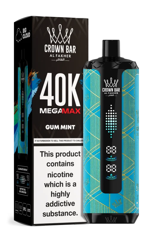Al Fakher Crown Bar Gum Mint Mega Max 40000 Puffs