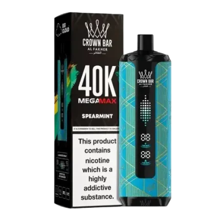 Buy Al Fakher Crown Bar Mega Max 40000 Puffs Spearmint in Dubai