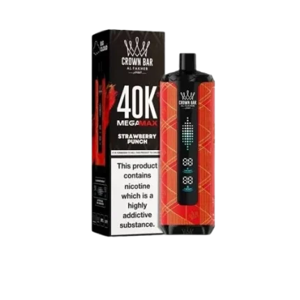 Buy Al Fakher Crown Bar Mega Max 40000 Puffs Strawberry Punch in Dubai
