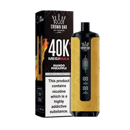 Al Fakher Crown Bar Pineapple Ice 40000 Puffs disposable vape available in Dubai