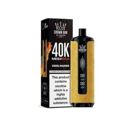 Al Fakher Crown Bar Mega Max 40000 Puffs Cool Mango vape device displayed in Dubai