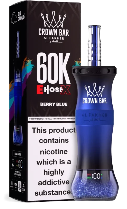 Al Fakher Crown Bar E-Hose 60000 Puffs Berry Blue