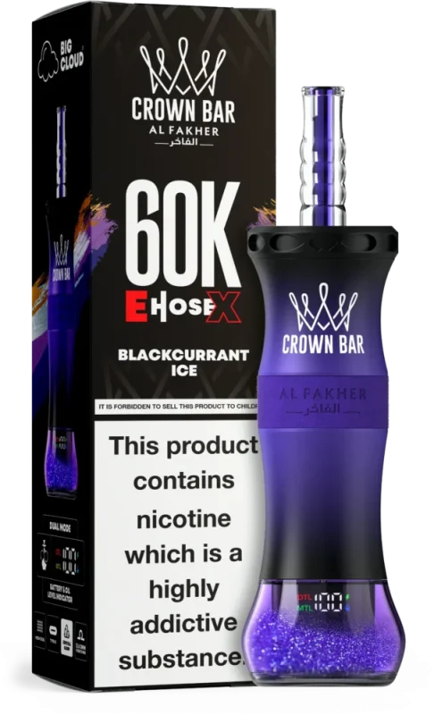 Al Fakher Crown Bar E-Hose 60000 Puffs Blackcurrant Ice