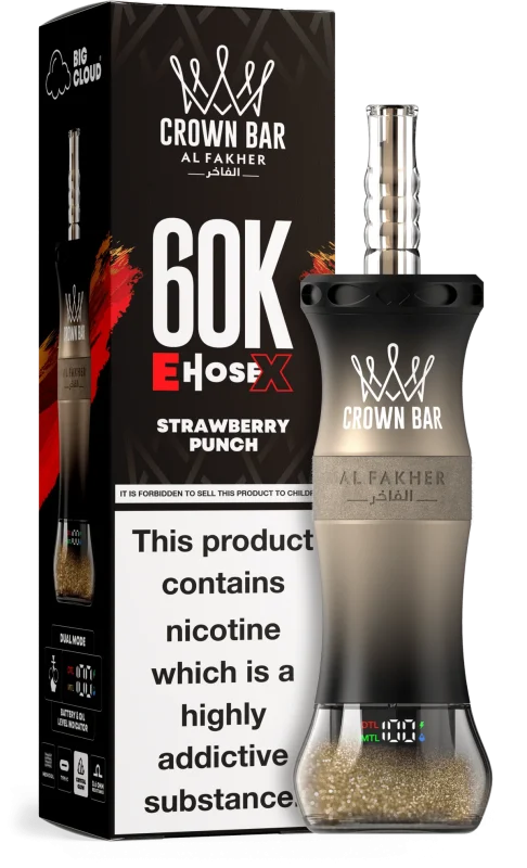 Al Fakher Crown Bar E-Hose 60000 Puffs Strawberry Punch