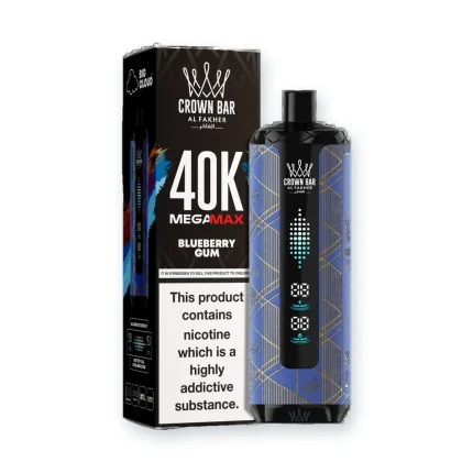 Al Fakher Crown Bar Blueberry Gum Mega Max 40000 Puffs