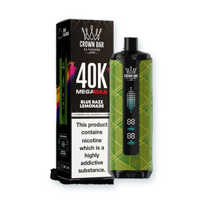 Al Fakher Crown Bar Blue Razz Lemonade Mega Max 40000 Puffs