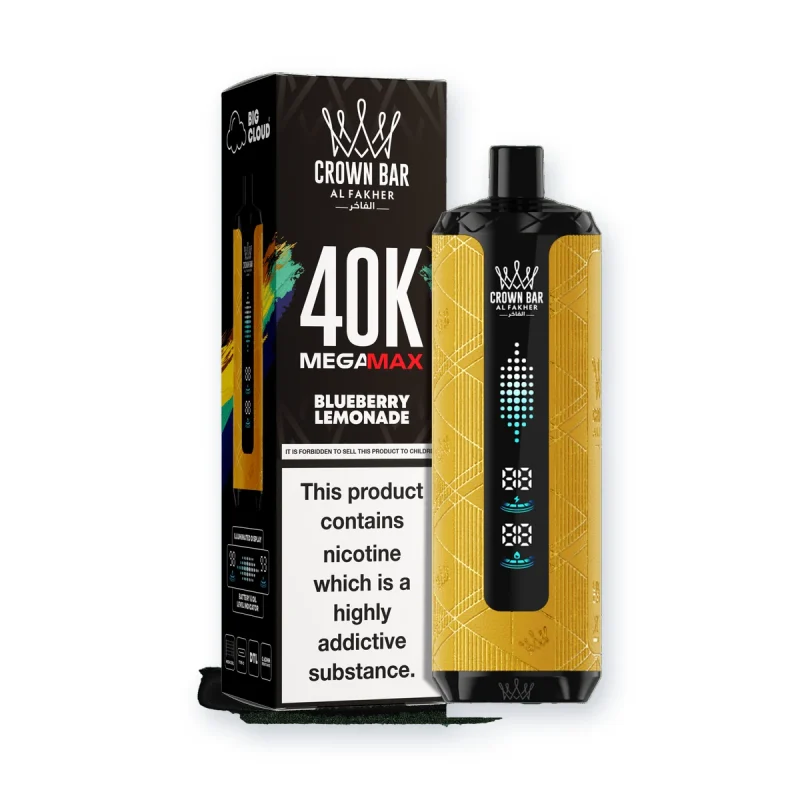 Al Fakher Crown Bar Blueberry Lemonade Mega Max 40000 Puffs