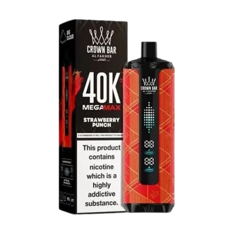 Al Fakher Crown Bar Strawberry Punch Mega Max 40000 Puffs