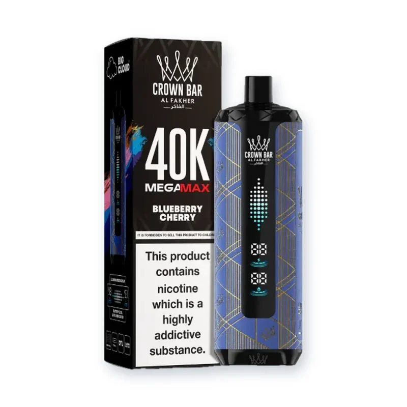 Al Fakher Crown Bar Mega Max 40000 Puffs Blueberry Cherry