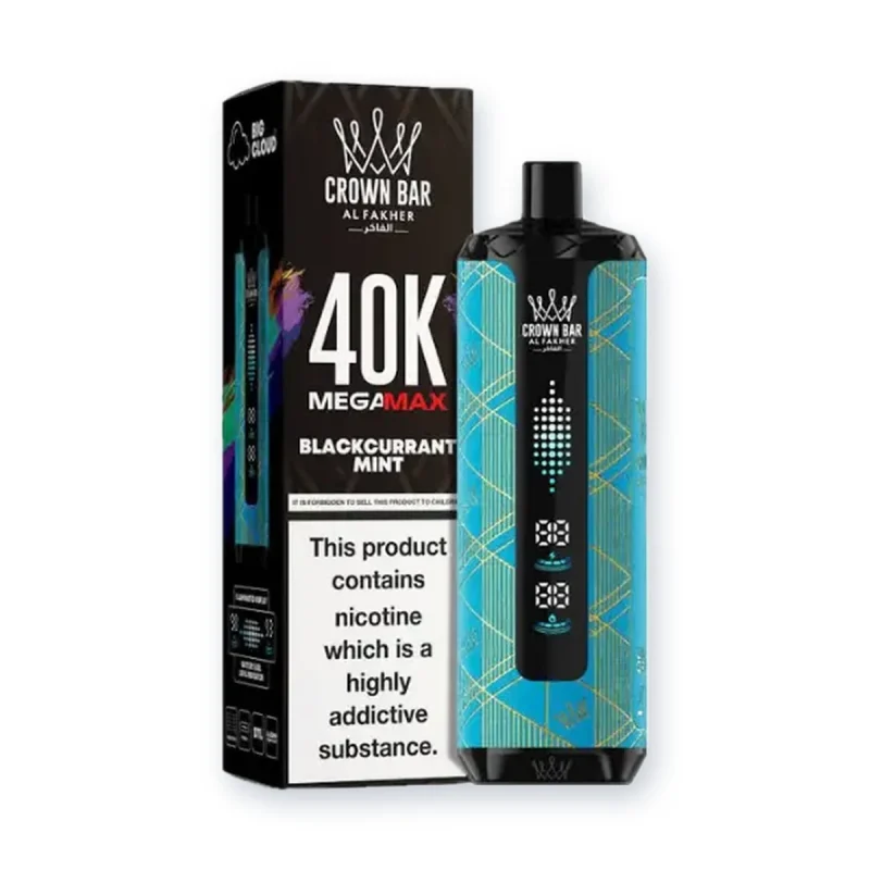 Al Fakher Crown Bar Mega Max 40000 Puffs Blackcurrant Mint