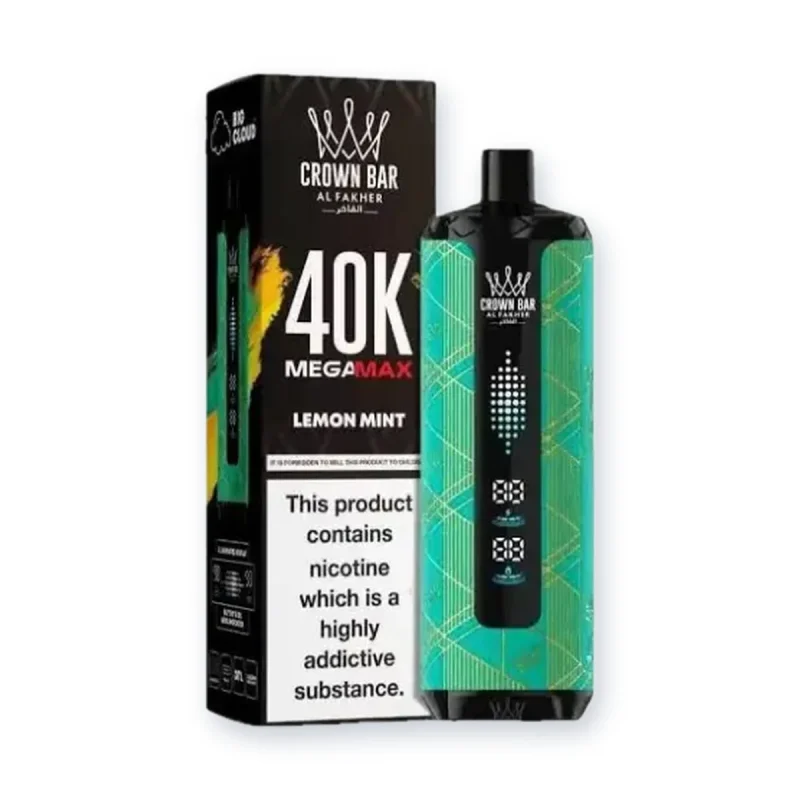 Al Fakher Crown Bar Mega Max 40000 Puffs Lemon Mint