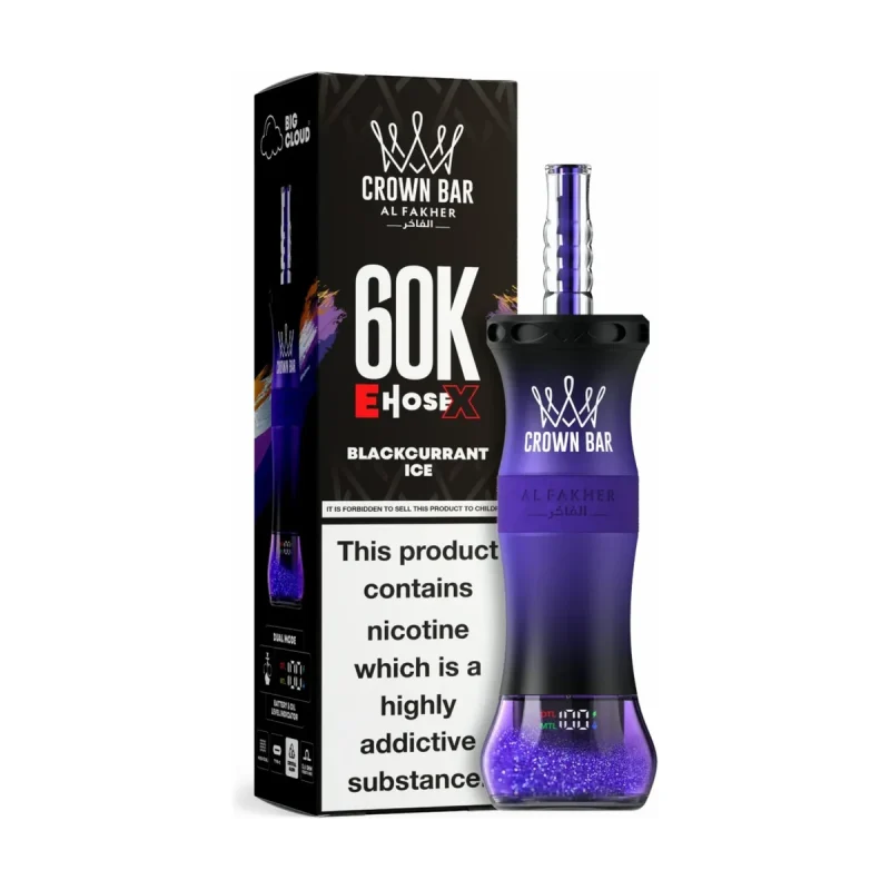 Al Fakher Crown Bar E-Hose 60000 Puffs Blackcurrant Ice